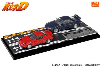 MD64211 モデラーズ 1/64 頭文字D セットVol.11 末次トオルロードスター(NA6CE) & 川井淳郎スカイライン(ER34)