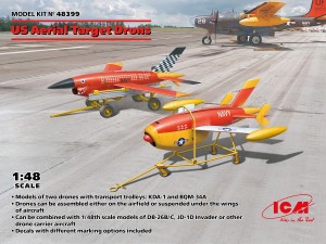 48399 ICM 1/48 アメリカ海軍ターゲットドローン2機セット(KDA-1/BQM-34A)