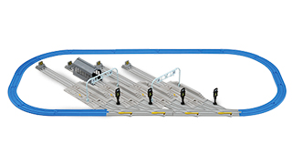 プラレール かっこよく車両を並べよう! 車両基地レールセット