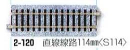 2-120 (HO) 直線線路 114mm