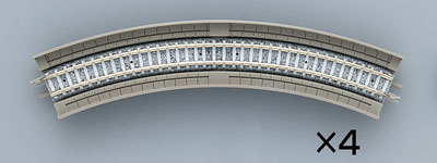 1873 高架橋付PCレールHC243-45-PC(F)(4本セット)