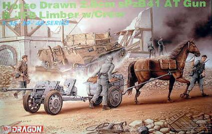 DR6079 ドラゴン 1/35 WW.II ドイツ軍 2.8cm sPzB41 対戦車砲&リンバー w/兵士&軍馬