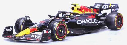 BUR38083P ブラゴ 1/43 オラクル レッドブル レーシング RB19(2023) No.11  S.ペレス ドライバー付  クリアケース/ベース仕様