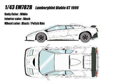 EM782B EIDOLON 1/43 Lamborghini Diablo GT 1999 ホワイト