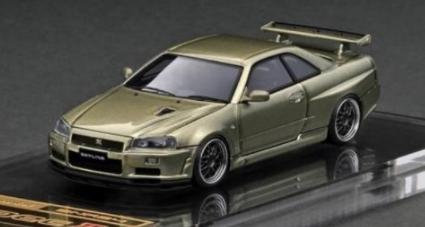 IG2940IGモデル 1/64 Nissan Skyline GT-R V-spec Ⅱ (R34) Millennium Jade