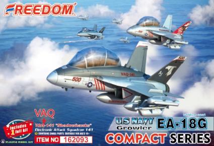 FRE162093 フリーダムモデルキット コンパクトシリーズ:米海軍 EA-18G グラウラー 「VAQ-141 シャドーホークス」