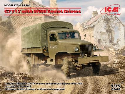 35594 ICM 1/35 ソビエト G7117 トラック w/ドライバー