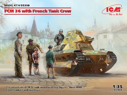 35338 ICM 1/35 フランス FCM36 軽戦車 w/クルー