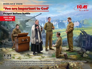 35616 ICM 1/35 イギリス陸軍野戦礼拝セット'戦いの前の祈り'