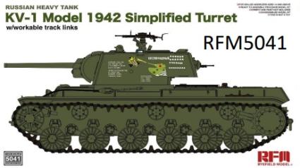 RFM5041 ライフィールドモデル  1/35 KV-1 Mod.1942 溶接砲塔型 w/可動式履帯