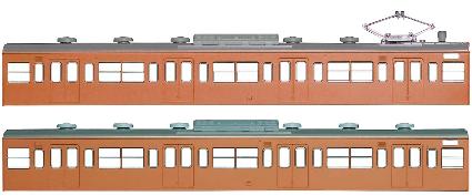 18003 国鉄(JR)103系<低運・非ユニット窓・冷改車・オレンジ>  増結用モハ2両ボディキット