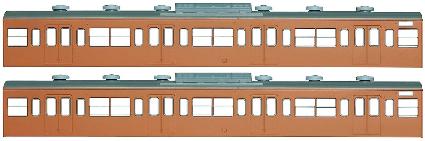 18004 国鉄(JR)103系<低運・非ユニット窓・冷改車・オレンジ>  増結用サハ2両ボディキット