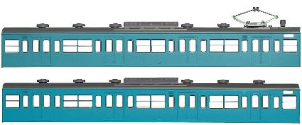 18011 国鉄(JR)103系<低運・非ユニット窓・冷改車・スカイブルー>  増結用モハ2両ボディキット