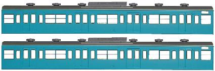 18012 国鉄(JR)103系<低運・非ユニット窓・冷改車・スカイブルー>  増結用サハ2両ボディキット