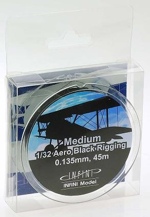 IR3200 ミディアムエアロリギング(直径0.135x45m 黒色 1/32用)