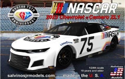 SJMNASCAR75 サルビノスJRモデル 1/24 NASCAR 2023 カマロ ZL1 NASCAR 75周年 「ダイアモンドアニバーサリー」