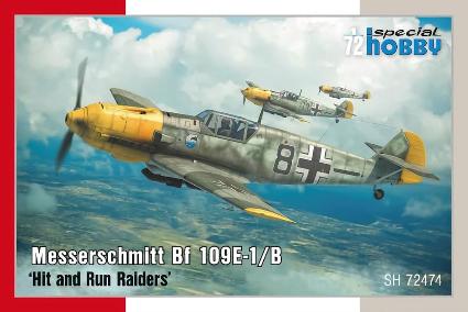 SPHSH72474 スペシャルホビー 1/72 Bf109E-1/B 「ヒット アンド ラン レイダー」