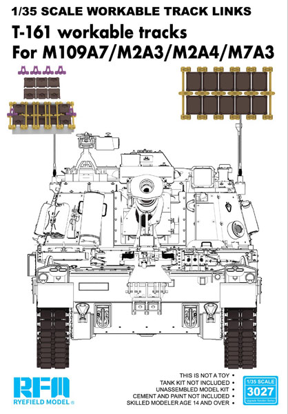 RFM3027 ライフィールドモデル 1/35 M109A7/M2A3/M2A4/M7A3 用T161 連結組立可動式履帯セット (インジェクション製)