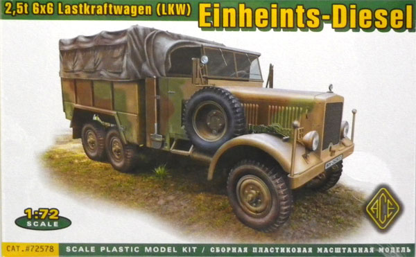 UA72578 ACE 1/72 独・アインハイツディーゼル LKW 6輪駆動カーゴトラック