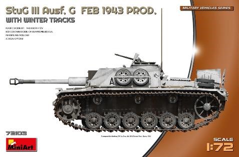 MA72103 ミニアート 1/72 Ⅲ号突撃砲 G型 1943年2月製造w/冬期履帯