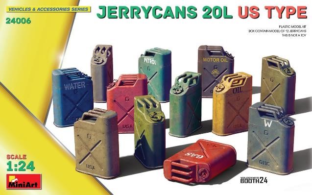 MA24006 ミニアート 1/24 ジェリカン 20L 米国タイプ