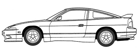 峠-4 1/24 峠シリーズNo.4 ニッサン 180SX(RPS13)後期型