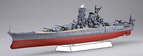 艦NX-14EX-2 1/700 艦NEXTシリーズ  №14 EX-2 日本海軍戦艦大和 昭和16年竣工時(ゴールドメッキ台座付き)
