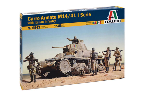 IT6543 イタレリ 1/35 WW.II イタリア軍 カルロアルマート M14/40 セリエI イタリア軍歩兵フィギュア付属