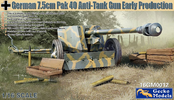 GEC16GM0012 ゲッコー・モデル 1/16 ドイツ軍 7.5cm PaK40 対戦車砲 (前期型)