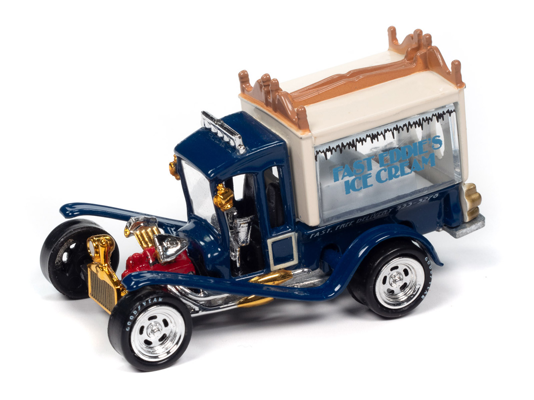JLSP395 Johnny Lightning 1/64 アイスクリーム トラック ネービー/クリーム クラシック プラスチック ジョージ・バリス