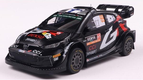 18RMC206 IXO 1/18 トヨタGRヤリス ラリー1 ハイブリッド 2024 サファリラリーケニア 優勝  #69 カッレ・ロバンペラ/ヨンネ・ハルットゥネン