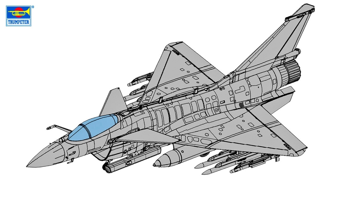 01698 トランペッター 1/72 中国空軍 J-10C戦闘機