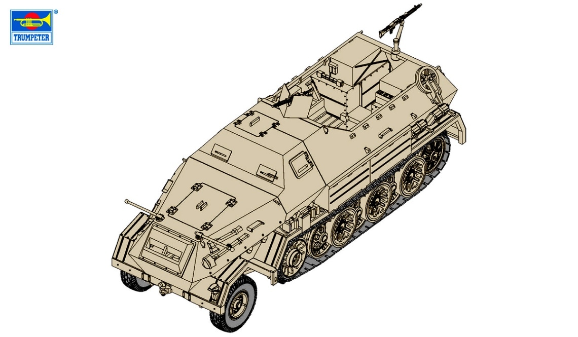07404 トランペッター 1/72 ドイツ軍 Sdkfz.8/DB10 12t 装甲兵員輸送車