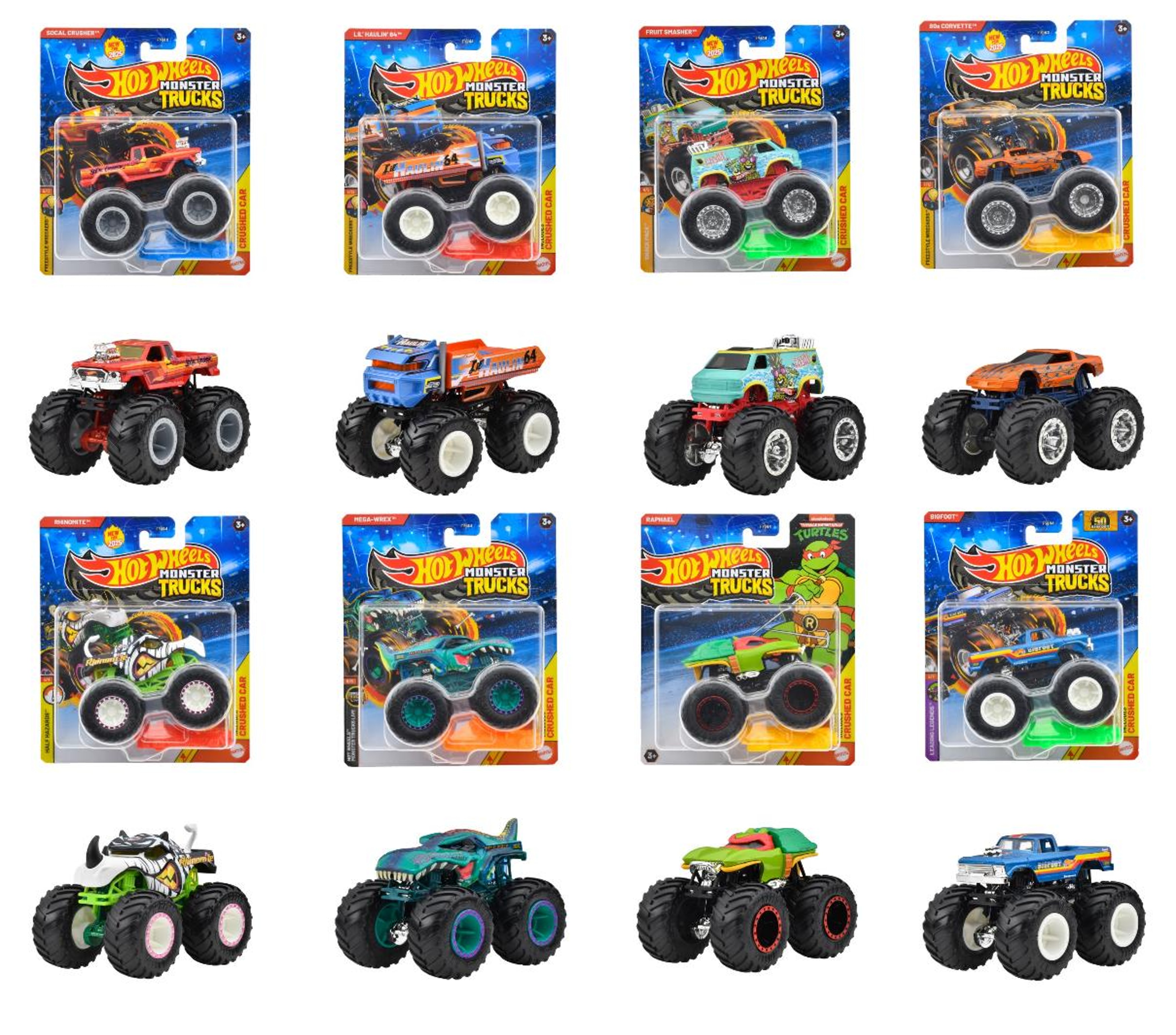 FYJ44-983F ホットウィール モンスタートラック 1:64アソート (入数:8) 2025年05月発売