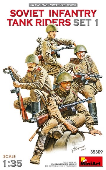 MA35309 ミニアート 1/35 ソビエト歩兵戦車乗員セット1(4体入)