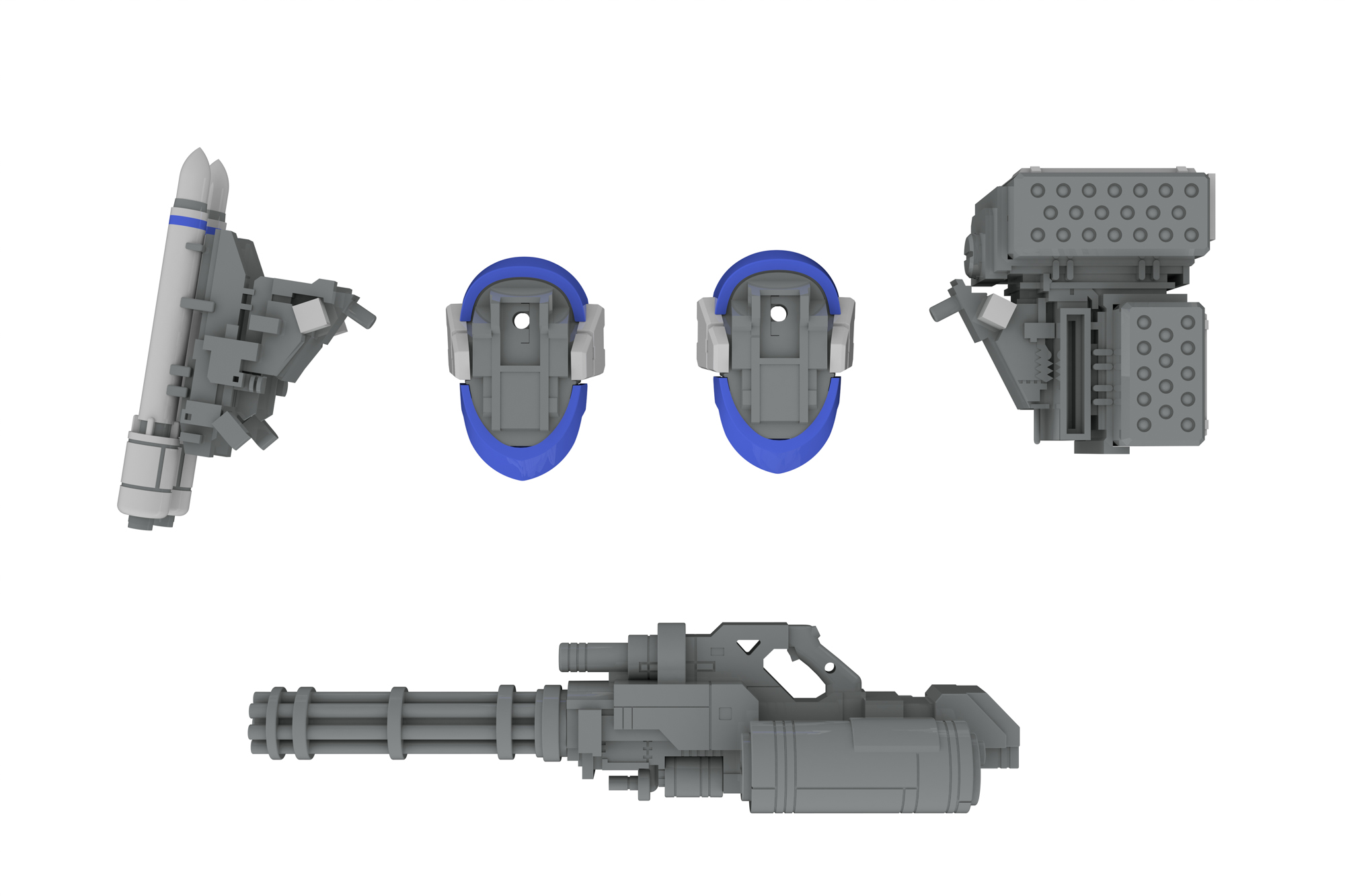 PP161 X-4+(PD-802) 装甲歩兵用 武装セット3[武装取り付け用肩パーツ&DRu35 MLC&R25ロケット&M7Aガトリング砲]