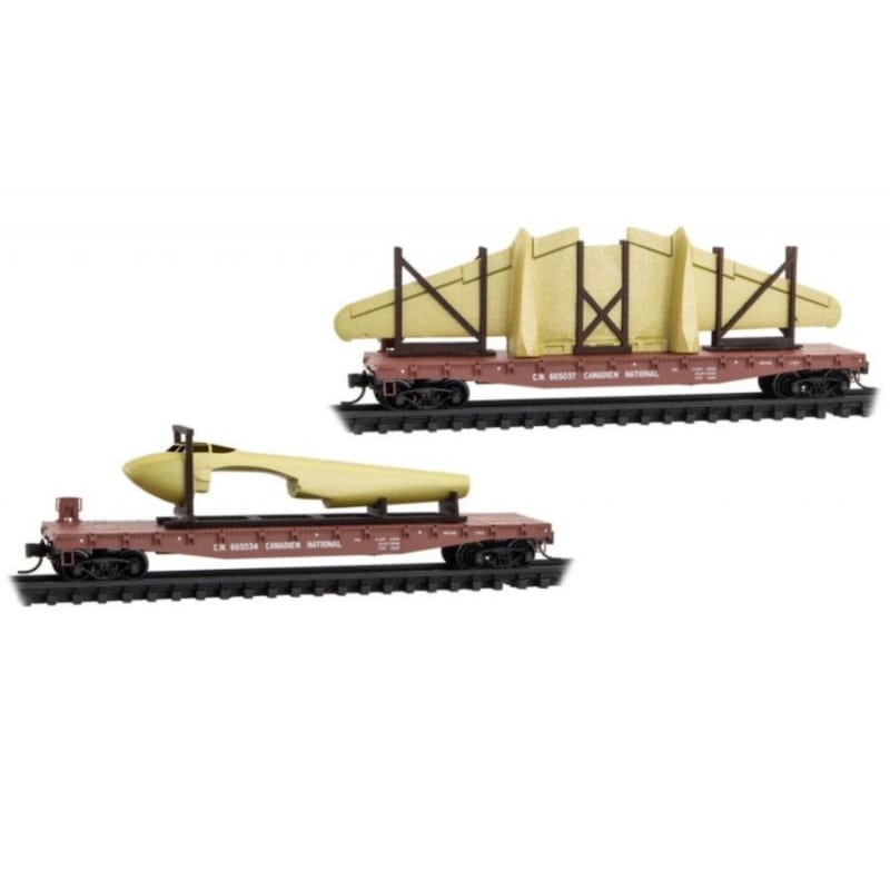 K399302202 MICRO-TRAINS CANADIAN NATIONAL 2-PACK WITH DH.98 MOSQUITO LOAD 665034/665037