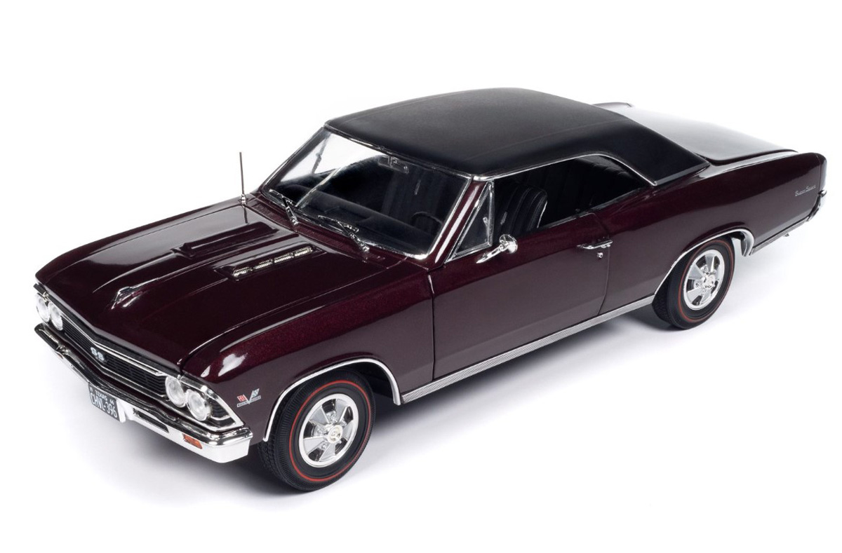 AMM1343 American Muscle 1/18 1966 シェビー シェベル SS396 マデイラマルーン