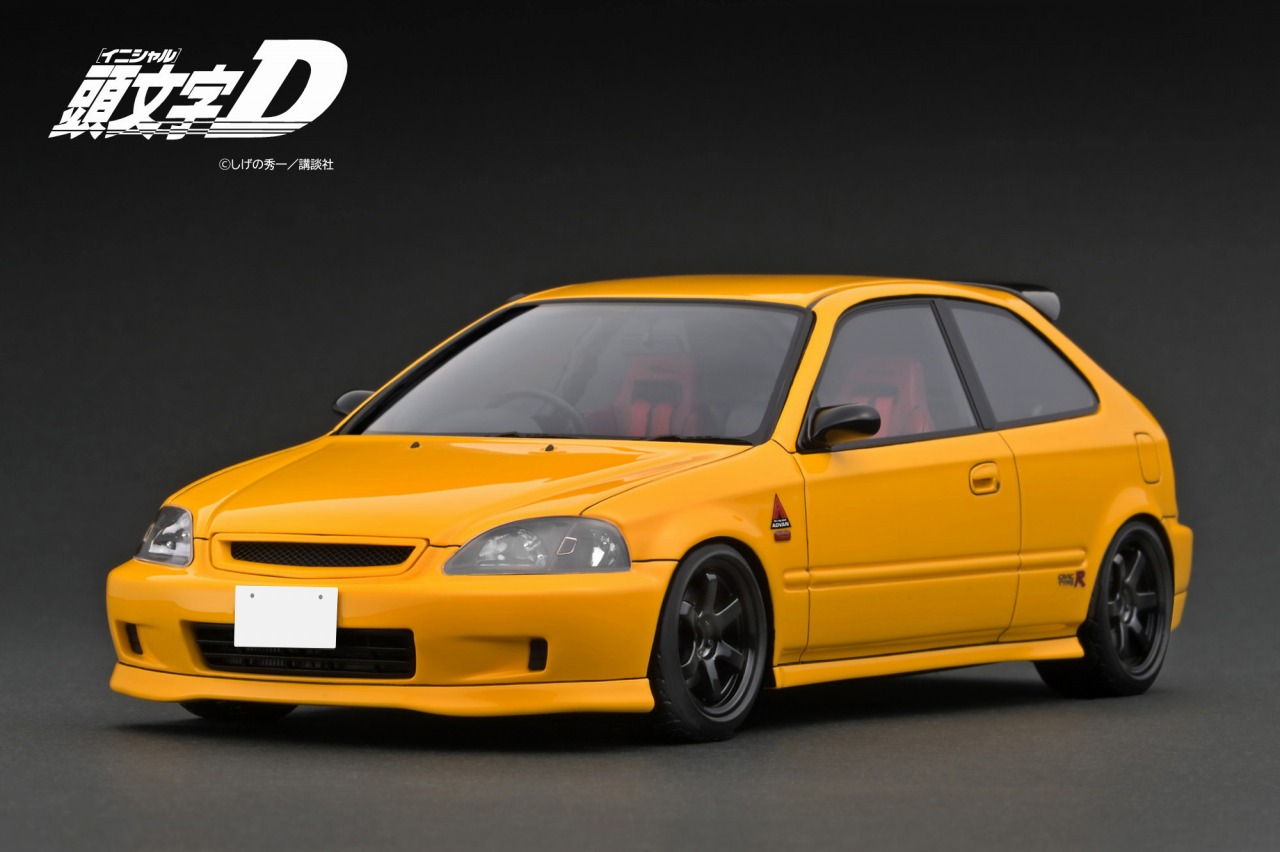 IG3541 IGモデル 1/18 INITIAL D Honda CIVIC (EK9) Type R Yellow