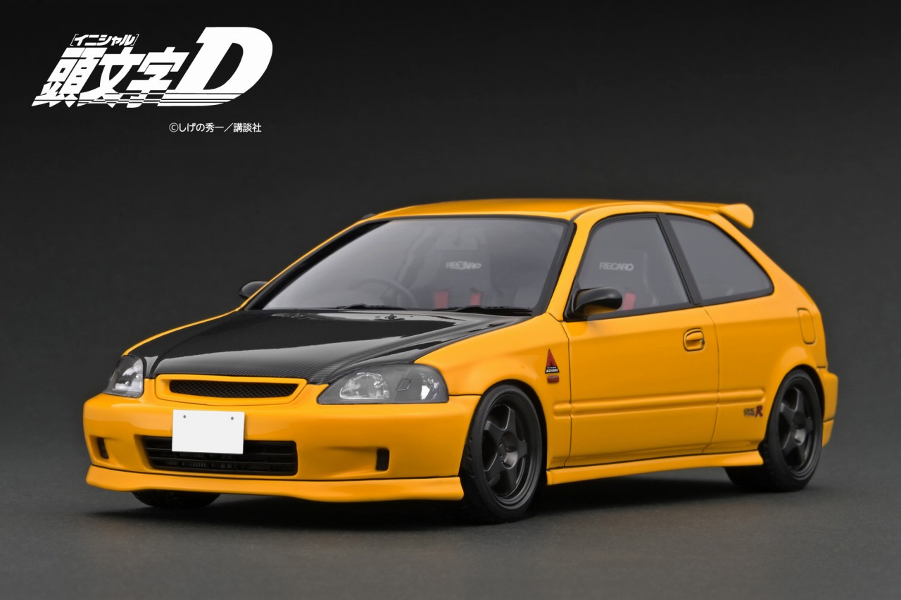 IG3629 IGモデル 1/18 INITIAL D Honda CIVIC (EK9) Type R  Yellow