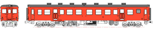 TW-K20-200DT 1/80 国鉄 キハ20-200代 (二段上昇窓) 首都圏色 動力なし