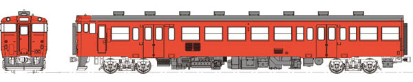 TW-K47-1000DT 1/80 国鉄 キハ47-1000代 首都圏色 動力なし