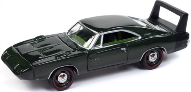 JLSP370 JOHNNY LIGHTNING 1/64 1969 ダッジ チャージャー デイトナ ダークグリーン メカム オークション