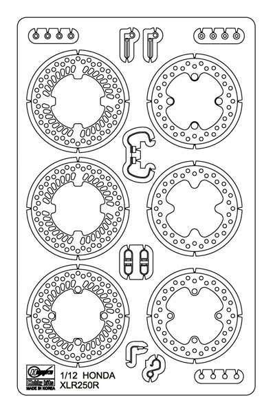 21767 1/12 ホンダ XLR250R / XLR BAJA用 エッチング パーツ