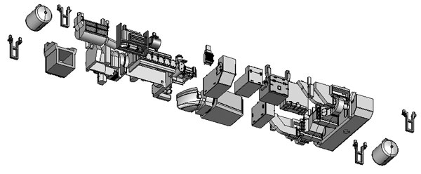 TW-DCS003 1/80 キハ40系用 床下パーツセット(グレー)