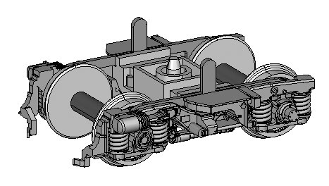 TW-BG-008 1/80 DT44台車 (プレート車輪付・1両分・TWキハ40系用・集電用金属板付)