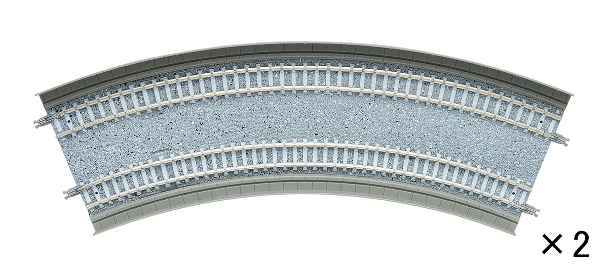 1881 複線カーブレールDC317・280-45(F)(2本セット)