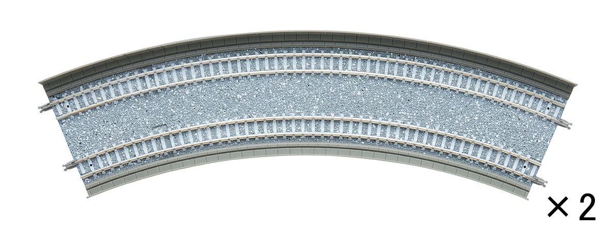 1882 複線カーブレールDC391・354-45(F)(2本セット)