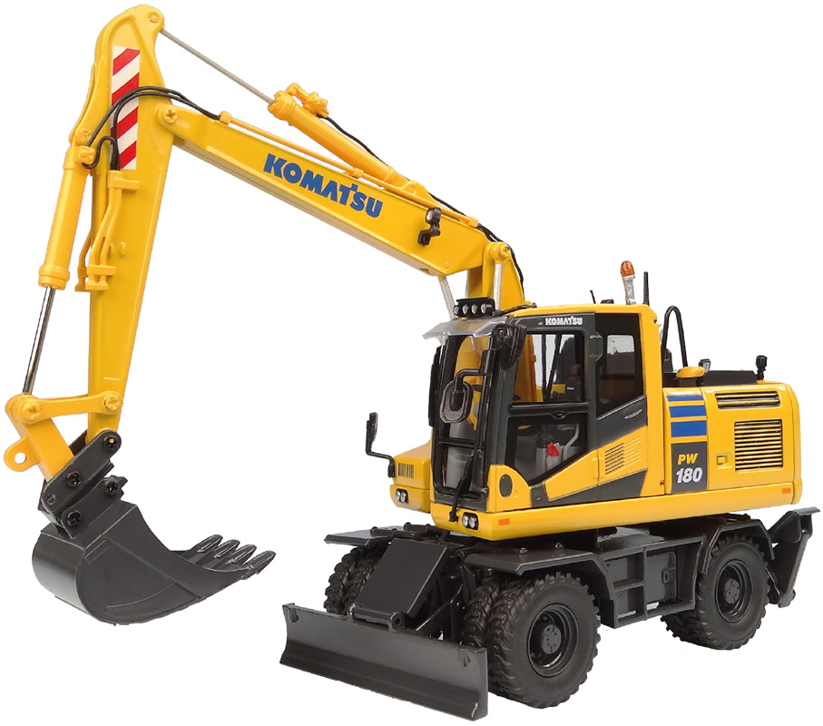 E8163 ユニバーサルホビー 1/50 コマツ PW180-11 ハイドローリック ホイール エクスカベーター スタンダードバケット/ハイドローリックブレーカー2種付