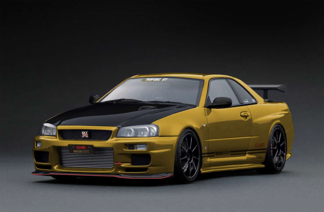 IG3640 IGモデル 1/18 TOP SECRET 34GT-R (BNR34) Gold
